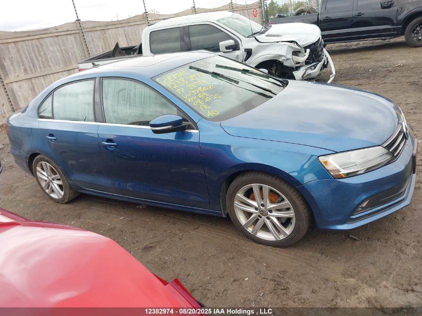 2017 Volkswagen Jetta Sel/Sel Premium VIN: 3VWL17AJ5HM378671 Lot: 12382974