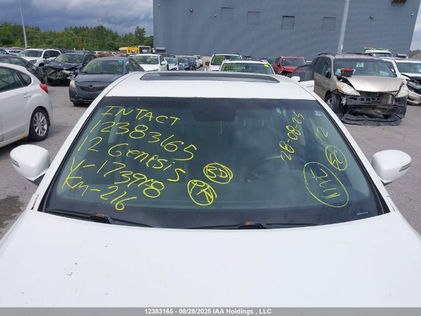 2012 Hyundai Genesis 3.8L VIN: KMHGC4DD3CU173918 Lot: 12383165