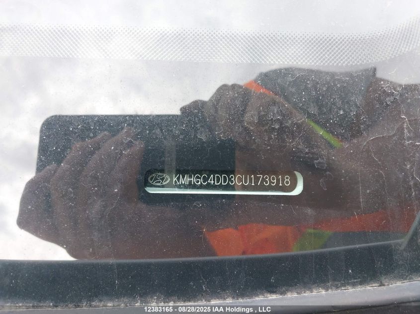 2012 Hyundai Genesis 3.8L VIN: KMHGC4DD3CU173918 Lot: 12383165