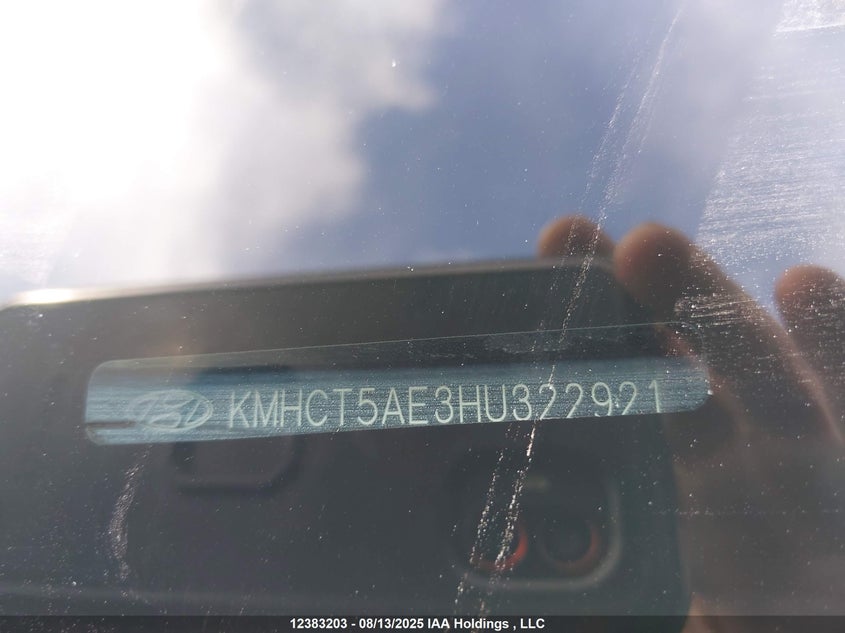 2017 Hyundai Accent Le VIN: KMHCT5AE3HU322921 Lot: 12383203