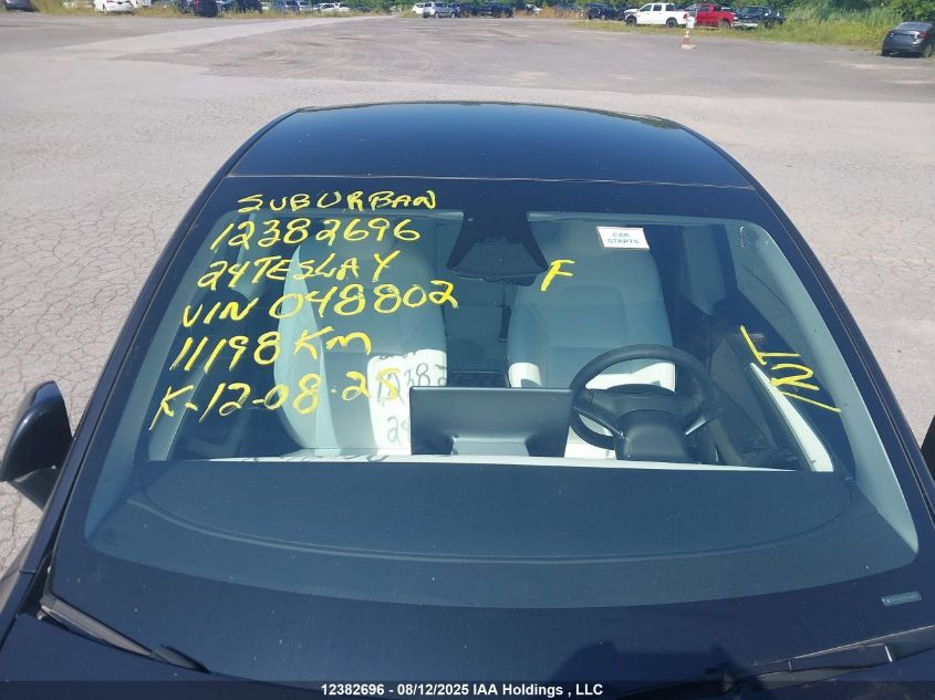 2024 Tesla Model Y VIN: 7SAYGDEE5RF048802 Lot: 12382696X