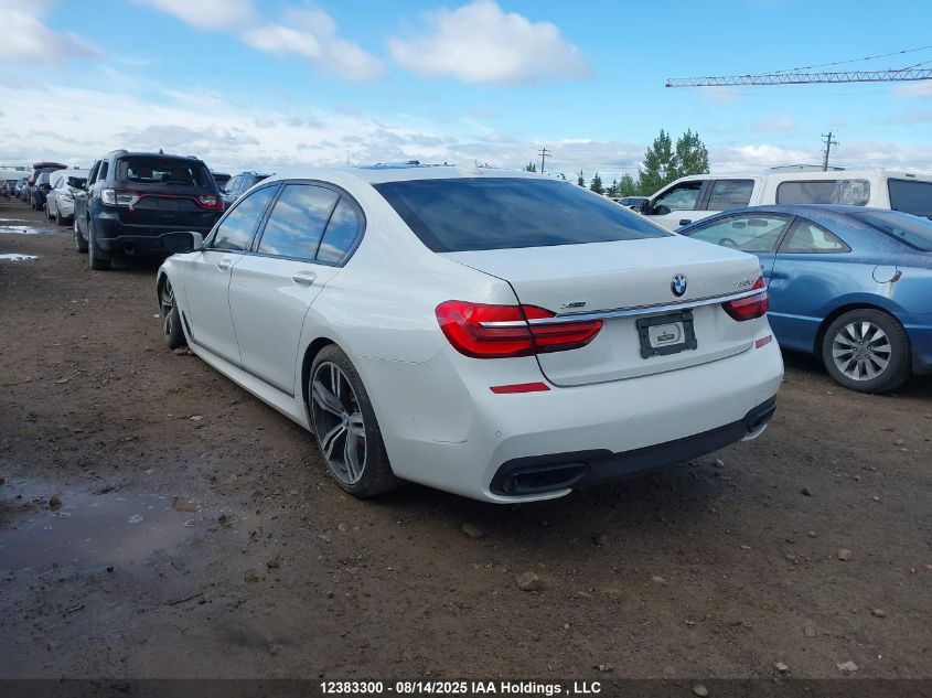 2016 BMW 750 Xi VIN: WBA7F2C53GG419345 Lot: 12383300