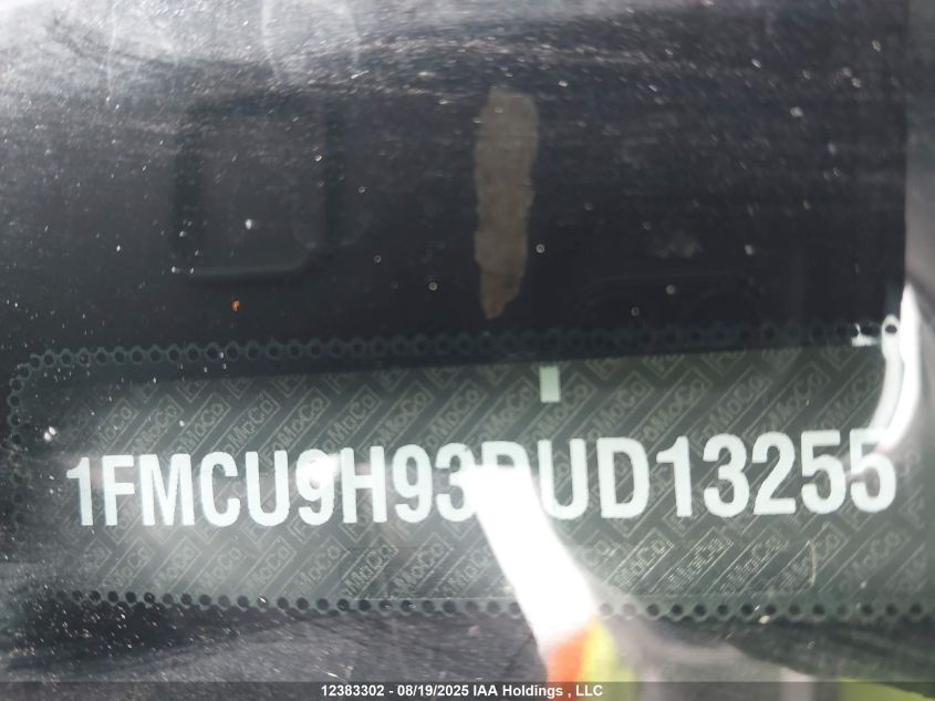 2013 Ford Escape Sel VIN: 1FMCU9H93DUD13255 Lot: 12383302