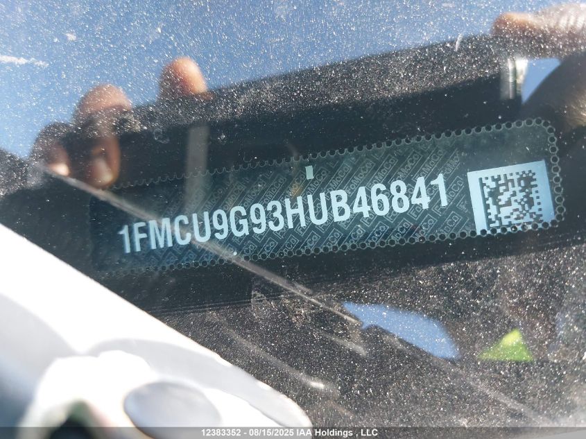 2017 Ford Escape Se VIN: 1FMCU9G93HUB46841 Lot: 12383352