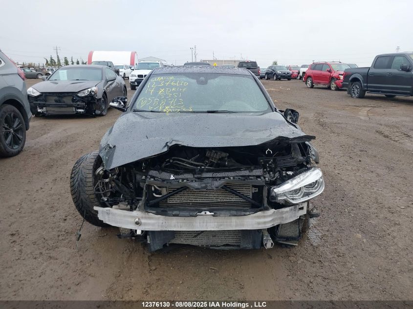 2014 BMW 335 Xi VIN: WBA3B9C59EF588713 Lot: 12376130X