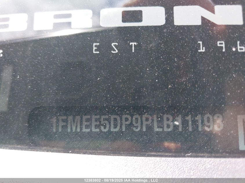 2023 Ford Bronco Big Bend/Black Diamond/Outer Banks/Badlands/Wildtrak/Everglades VIN: 1FMEE5DP9PLB11193 Lot: 12383802