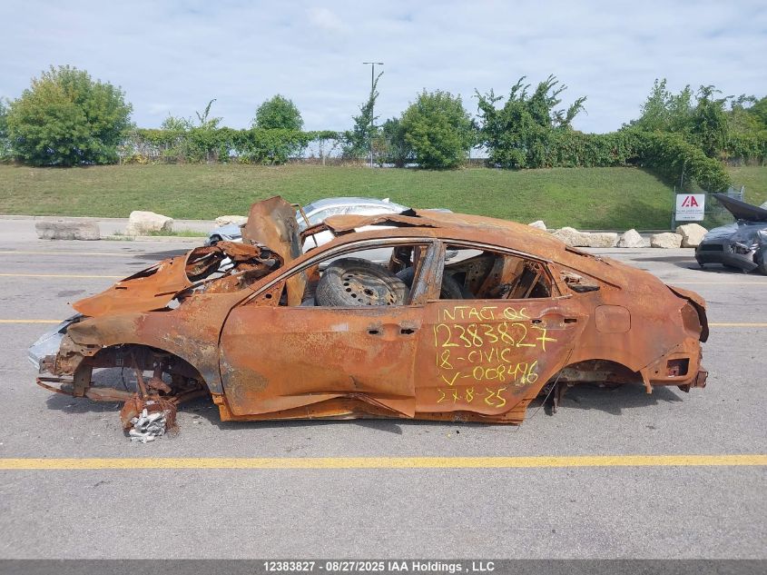 2018 Honda Civic Ex VIN: 2HGFC2F84JH008496 Lot: 12383827