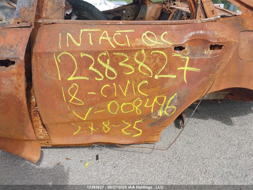 2018 Honda Civic Ex VIN: 2HGFC2F84JH008496 Lot: 12383827