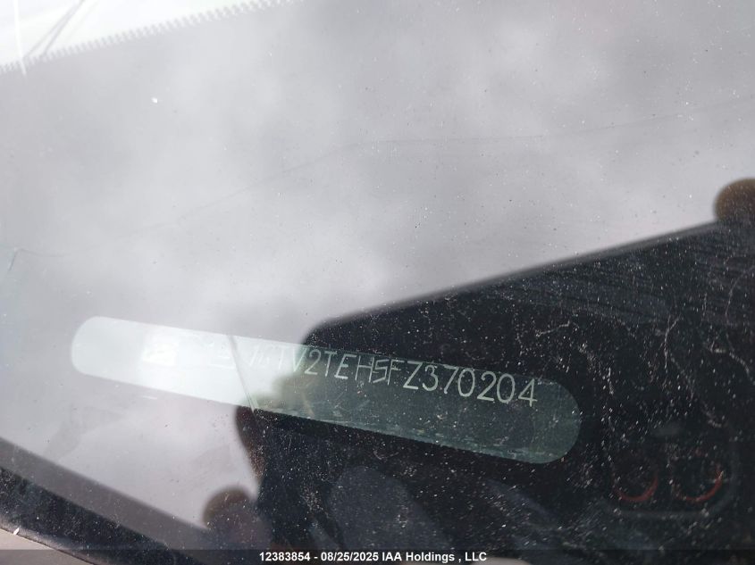 2015 GMC Sierra K1500 VIN: 1GTV2TEH5FZ370204 Lot: 12383854