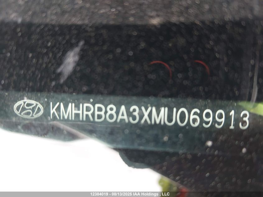 2021 Hyundai Venue Se VIN: KMHRB8A3XMU069913 Lot: 12384019