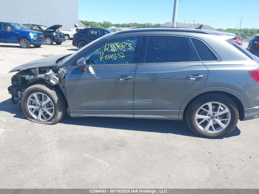 2025 Audi Q3 VIN: WA1DECF3XS1046657 Lot: 12384083