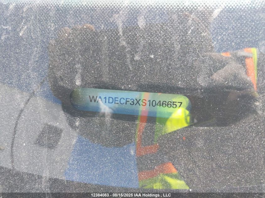 2025 Audi Q3 VIN: WA1DECF3XS1046657 Lot: 12384083
