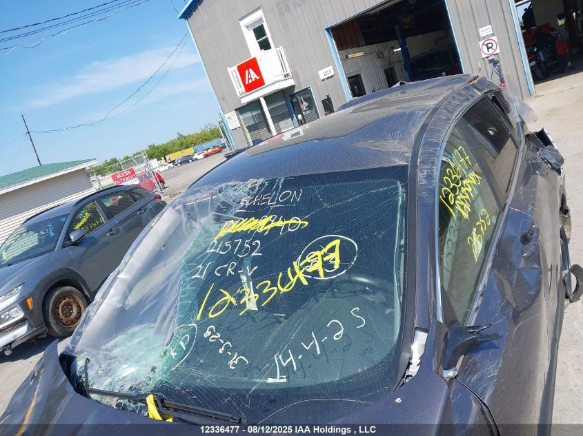 2021 Honda Cr-V Lx VIN: 2HKRW2H22MH215752 Lot: 12336477X