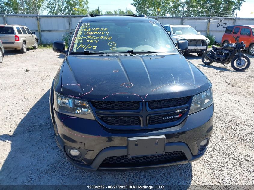 2015 Dodge Journey Sxt VIN: 3C4PDCCG0FT750958 Lot: 12384232