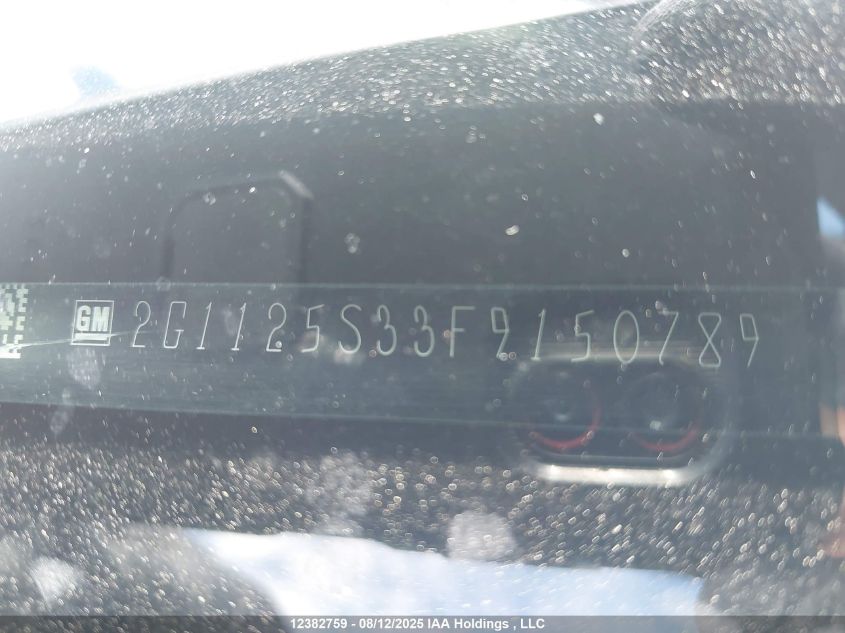2015 Chevrolet Impala 2Lt VIN: 2G1125S33F9150789 Lot: 12382759X
