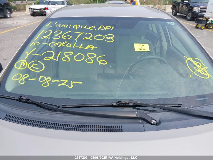 2010 Toyota Corolla Ce VIN: 2T1BU4EE6AC218086 Lot: 12367203X