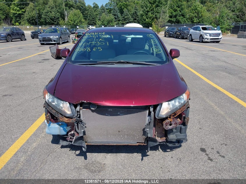 2012 Honda Civic Lx VIN: 2HGFB2F48CH013901 Lot: 12381571X