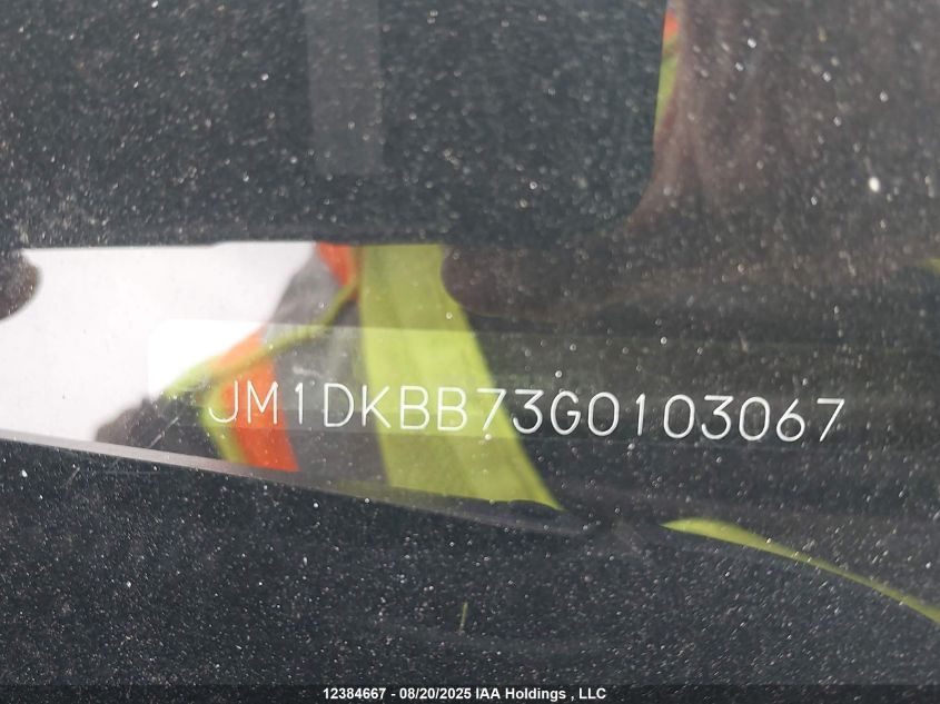 2016 Mazda Cx-3 Gx VIN: JM1DKBB73G0103067 Lot: 12384667