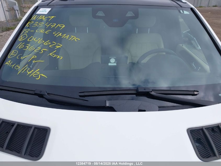 2018 Mercedes-Benz Gle 400 4Matic VIN: 4JGDA5GB2JB046627 Lot: 12384719