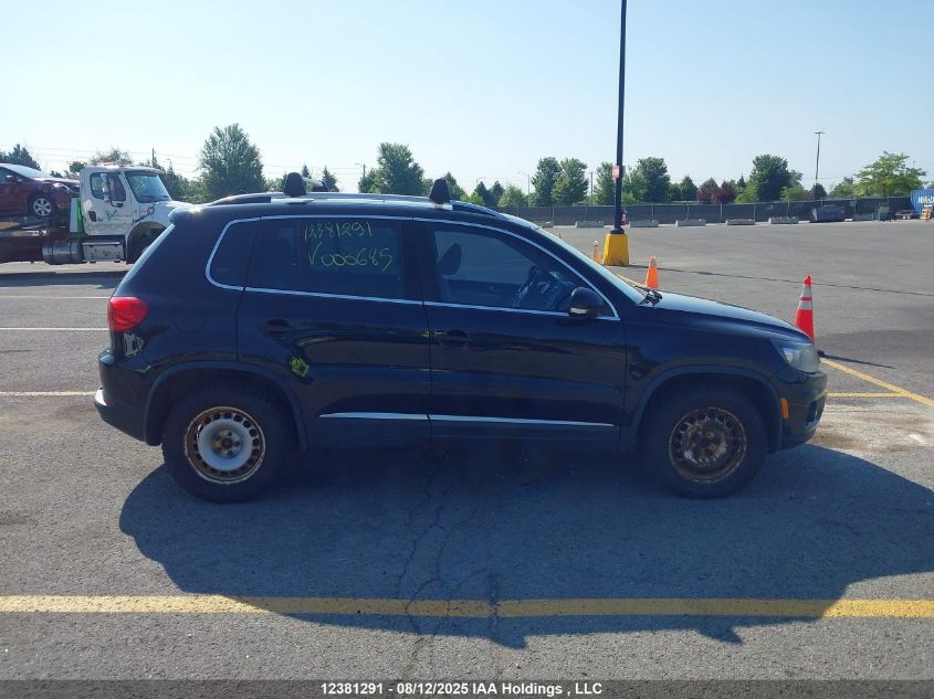 2012 Volkswagen Tiguan 2.0 Tsi Comfortline/2.0 Tsi Highline/2.0 Tsi Trendline VIN: WVGBV7AX7CW000685 Lot: 12381291X