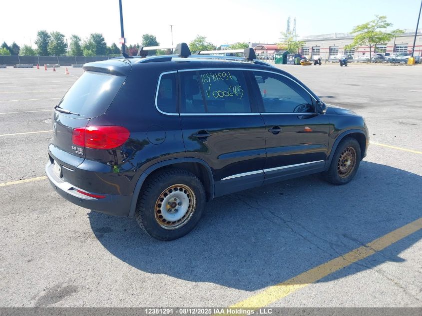 2012 Volkswagen Tiguan 2.0 Tsi Comfortline/2.0 Tsi Highline/2.0 Tsi Trendline VIN: WVGBV7AX7CW000685 Lot: 12381291X