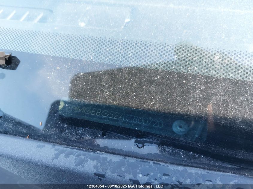 2010 Honda Fit Lx VIN: JHMGE8G52AC800720 Lot: 12384854