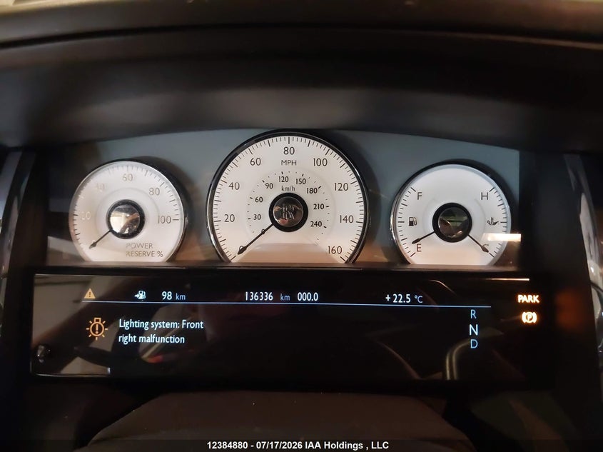2015 ROLLS-ROYCE GHOST SEDAN 6.6L V-12 DI, DOHC, VVT, TURBO, 563HP
