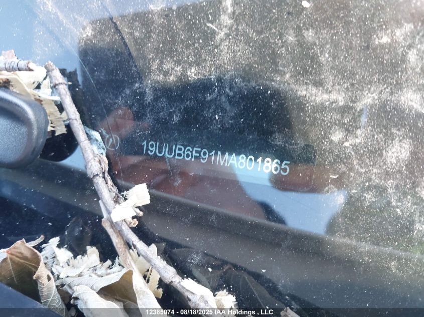 2021 Acura Tlx Platinum Elite VIN: 19UUB6F91MA801865 Lot: 12385074