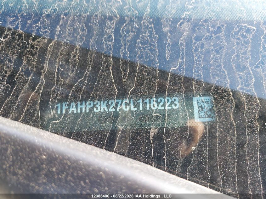 2012 Ford Focus Se VIN: 1FAHP3K27CL116223 Lot: 12385400