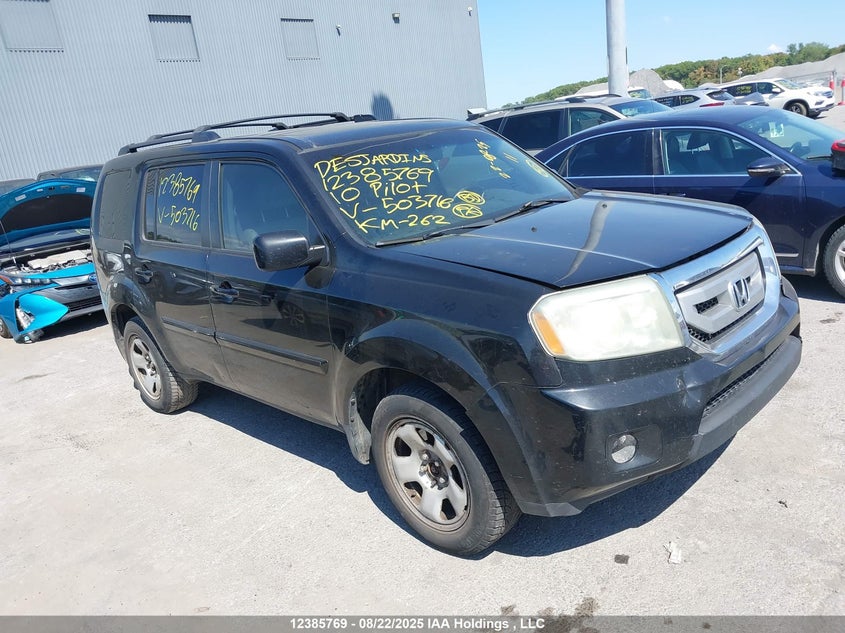 5FNYF4H59AB503716 2010 Honda Pilot Exl auction photo 1