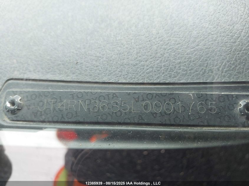 1990 Toyota 4Runner Sr5 VIN: JT4RN36S5L0001765 Lot: 12385939