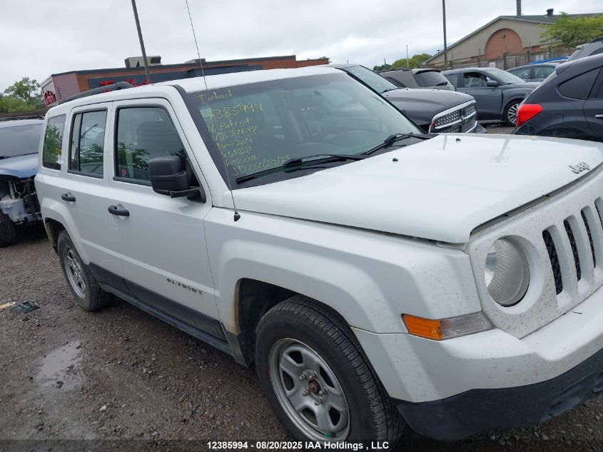 2016 Jeep Patriot VIN: 1C4NJPAA2GD537698 Lot: 12385994