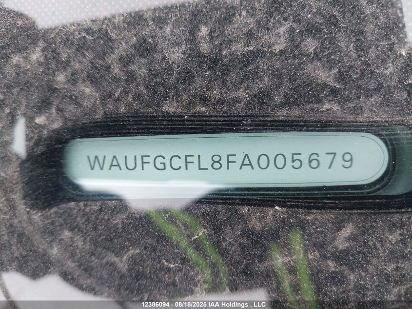 2015 Audi S4 Premium VIN: WAUFGCFL8FA005679 Lot: 12386094