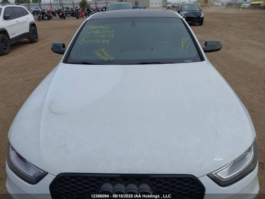 2015 Audi S4 Premium VIN: WAUFGCFL8FA005679 Lot: 12386094
