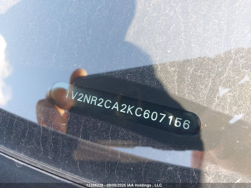 2019 Volkswagen Atlas 3.6 Fsi Execline VIN: 1V2NR2CA2KC607156 Lot: 12386228