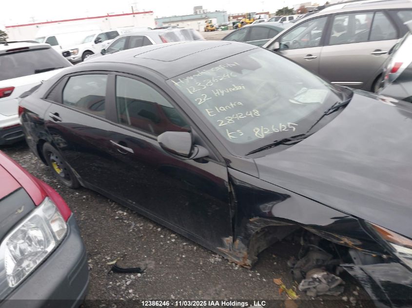 2022 Hyundai Elantra Sel VIN: KMHLM4AG6NU284248 Lot: 12386246