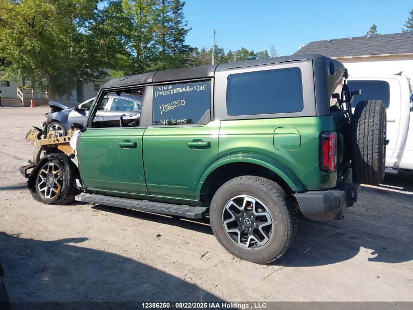 2022 Ford Bronco Big Bend/Black Diamond/Outer Banks VIN: 1FMEE5BP8NLB45335 Lot: 12386250