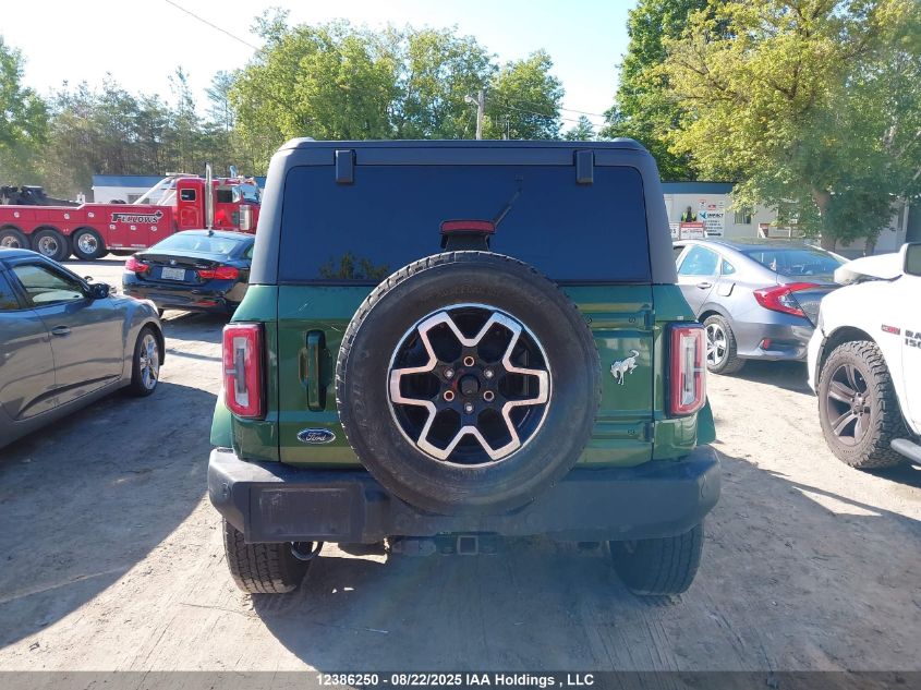 2022 Ford Bronco Big Bend/Black Diamond/Outer Banks VIN: 1FMEE5BP8NLB45335 Lot: 12386250