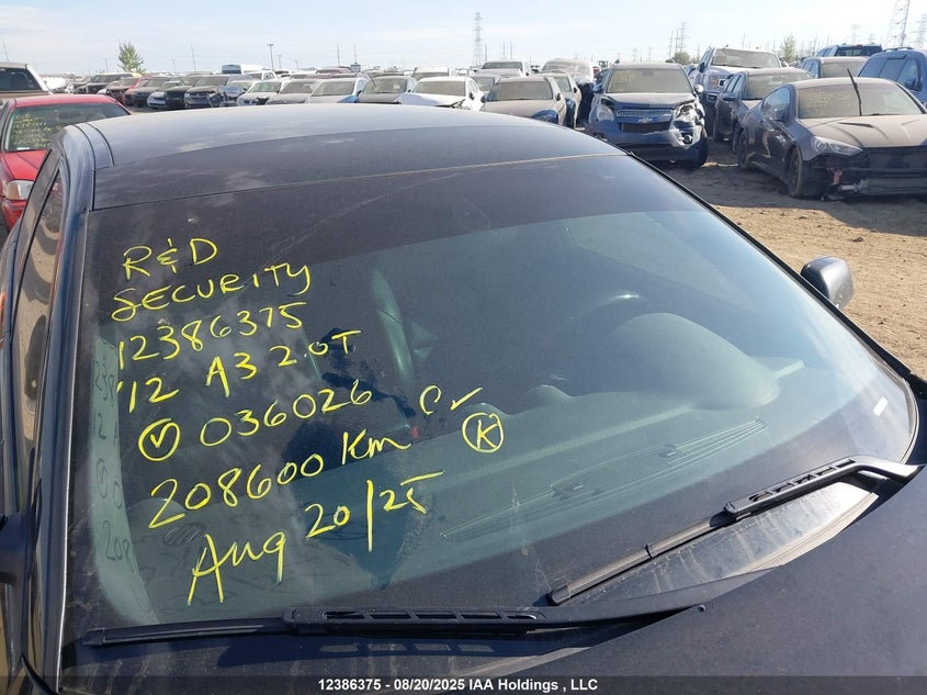 2012 Audi A3 2.0T Progressiv VIN: WAUMFCFMXCA036026 Lot: 12386375