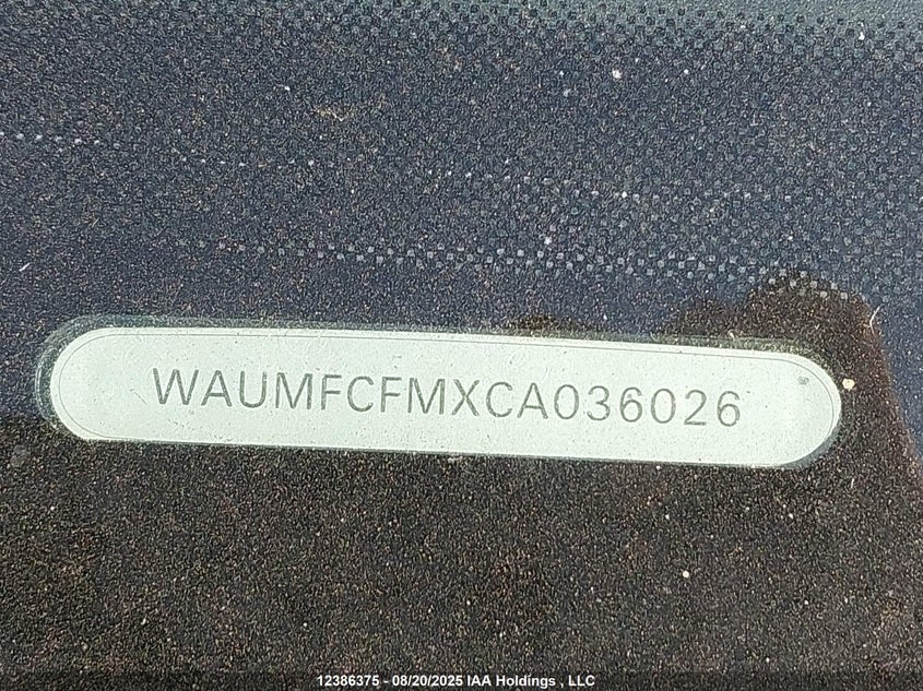 2012 Audi A3 2.0T Progressiv VIN: WAUMFCFMXCA036026 Lot: 12386375