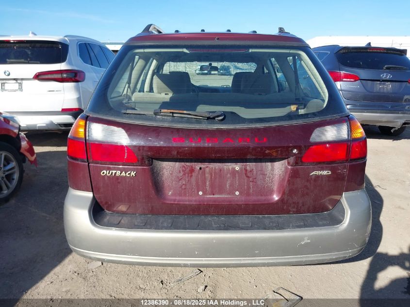 2001 Subaru Outback VIN: 4S3BH675917642795 Lot: 12386390