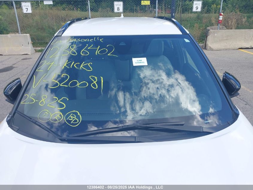 2024 Nissan Kicks Sr VIN: 3N1CP5DV7RL520081 Lot: 12386402