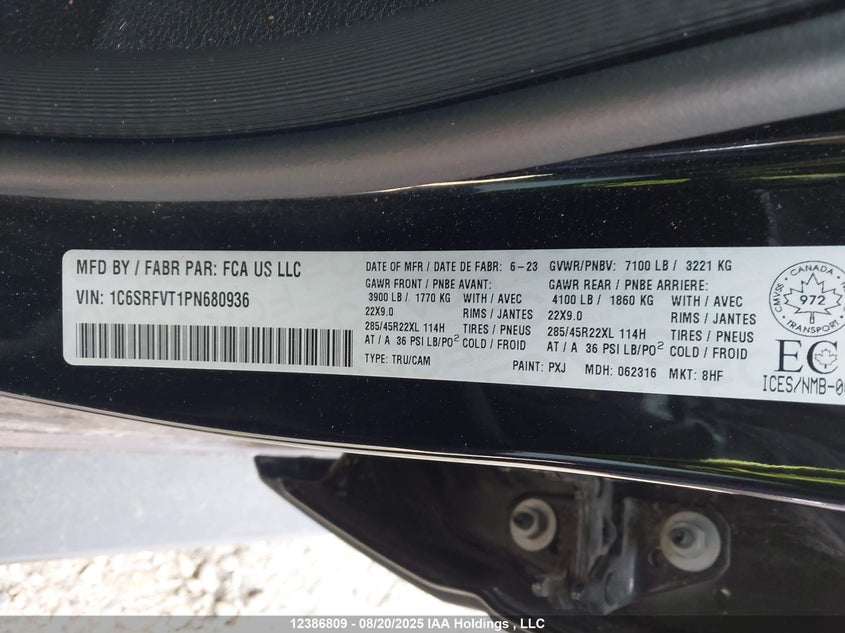 1C6SRFVT1PN680936 2023 RAM 1500 photo no. 9