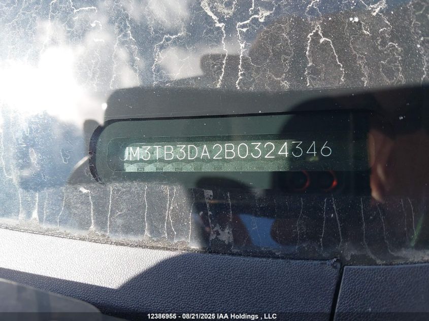 2011 Mazda Cx-9 Gt VIN: JM3TB3DA2B0324346 Lot: 12386955