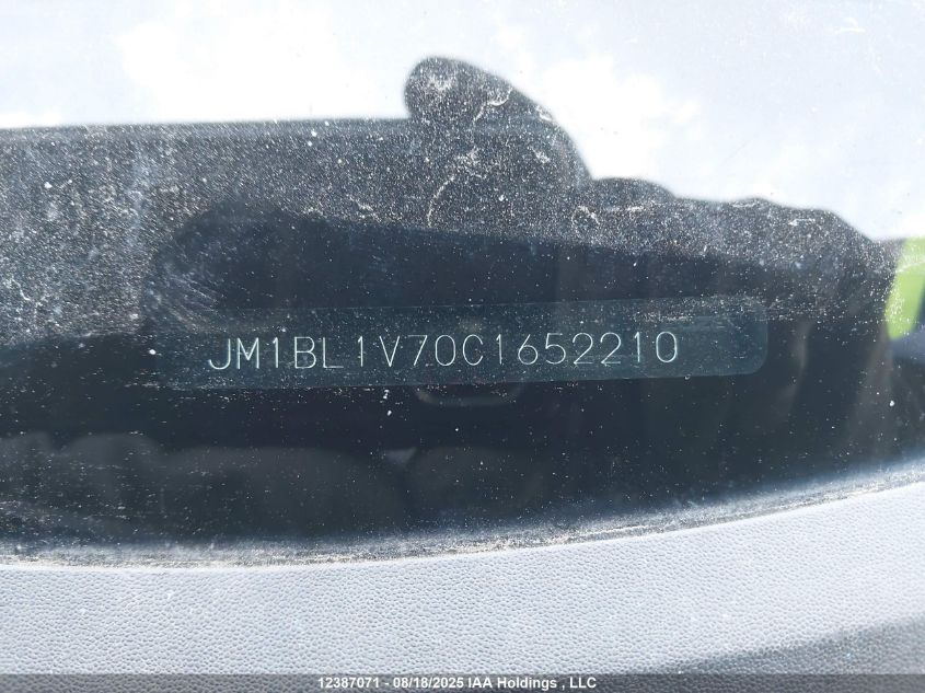 2012 Mazda 3 I VIN: JM1BL1V70C1652210 Lot: 12387071