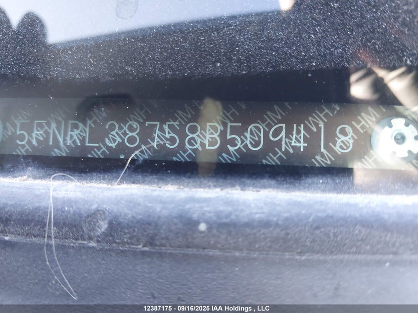 5FNRL38758B509418 2008 HONDA ODYSSEY photo no. 9