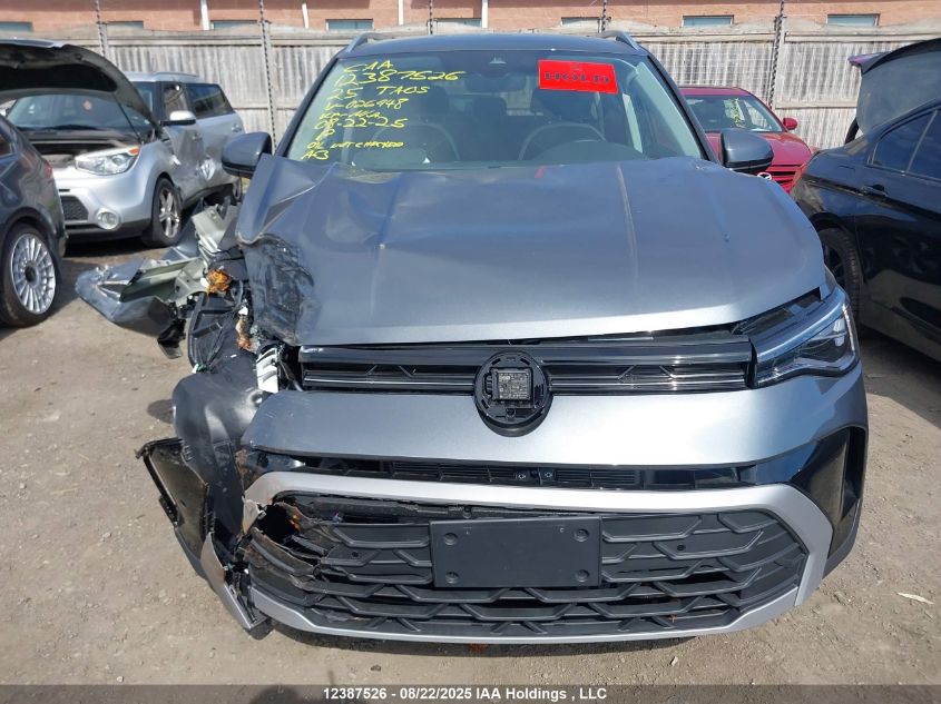 2025 Volkswagen Taos Se VIN: 3VVUC7B23SM026948 Lot: 12387526
