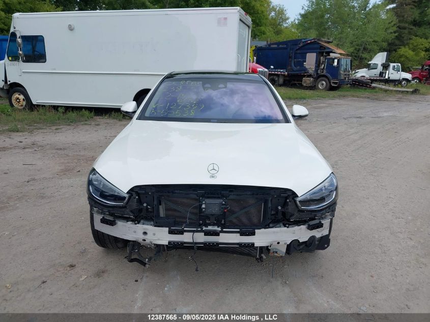 2022 Mercedes-Benz S 500 4Matic VIN: W1K6F6DB0NA127359 Lot: 12387565