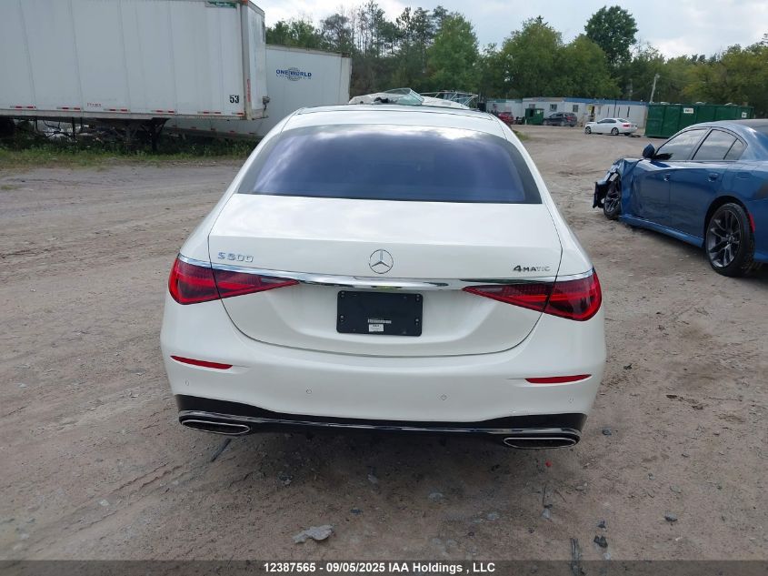 2022 Mercedes-Benz S 500 4Matic VIN: W1K6F6DB0NA127359 Lot: 12387565