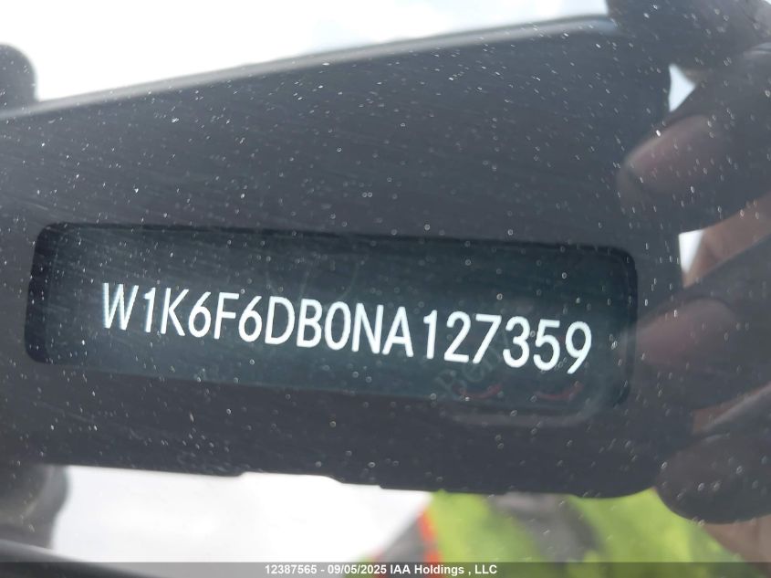 2022 Mercedes-Benz S 500 4Matic VIN: W1K6F6DB0NA127359 Lot: 12387565